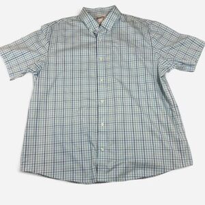 Duluth Trading men’s XL relaxed‑fit button‑up in soft 100% cotton plaid.